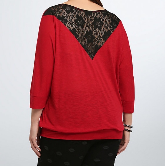 torrid Tops - Torrid Lace Back Dolman Top
